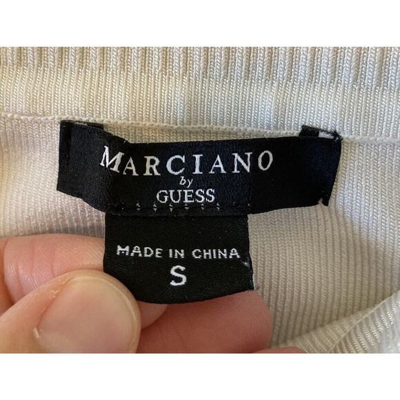 Marciano By Guess Sleeveless Crop Sweater Size Small Women’s White - Picture 3 of 7